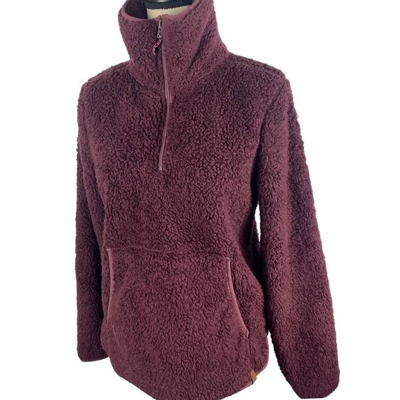 Liv Outdoor Wiley Sherpa Fleece Pullover Magenta Purple Womens Small Pocket - Picture 5 of 14